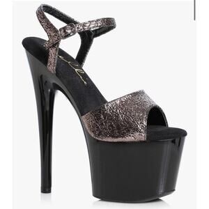 Ellie Gray Glitter Platform Heels Size 11 NIB Platform Exotic Dance Y2K Glam